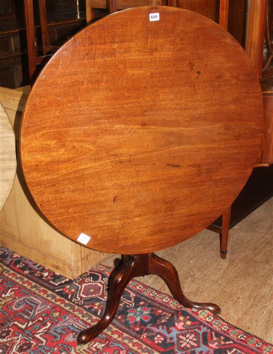 George III circular mahogany tea table